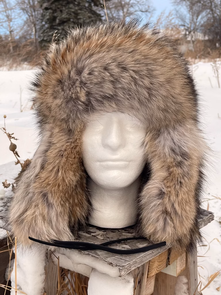 Coyote Fur Trapper Hat